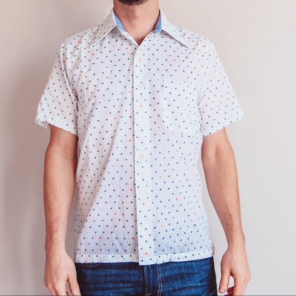 Vintage 1950’s Men’s Short Sleeve Button Down M - Picture 3 of 8